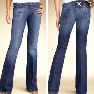 Citizens of Humanity Ingrid #002 Stretch Low Waist Flare Jeans Medium Wash 32